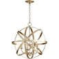 Quorum Celeste 6009-4-60 Chandelier - Aged Silver Leaf