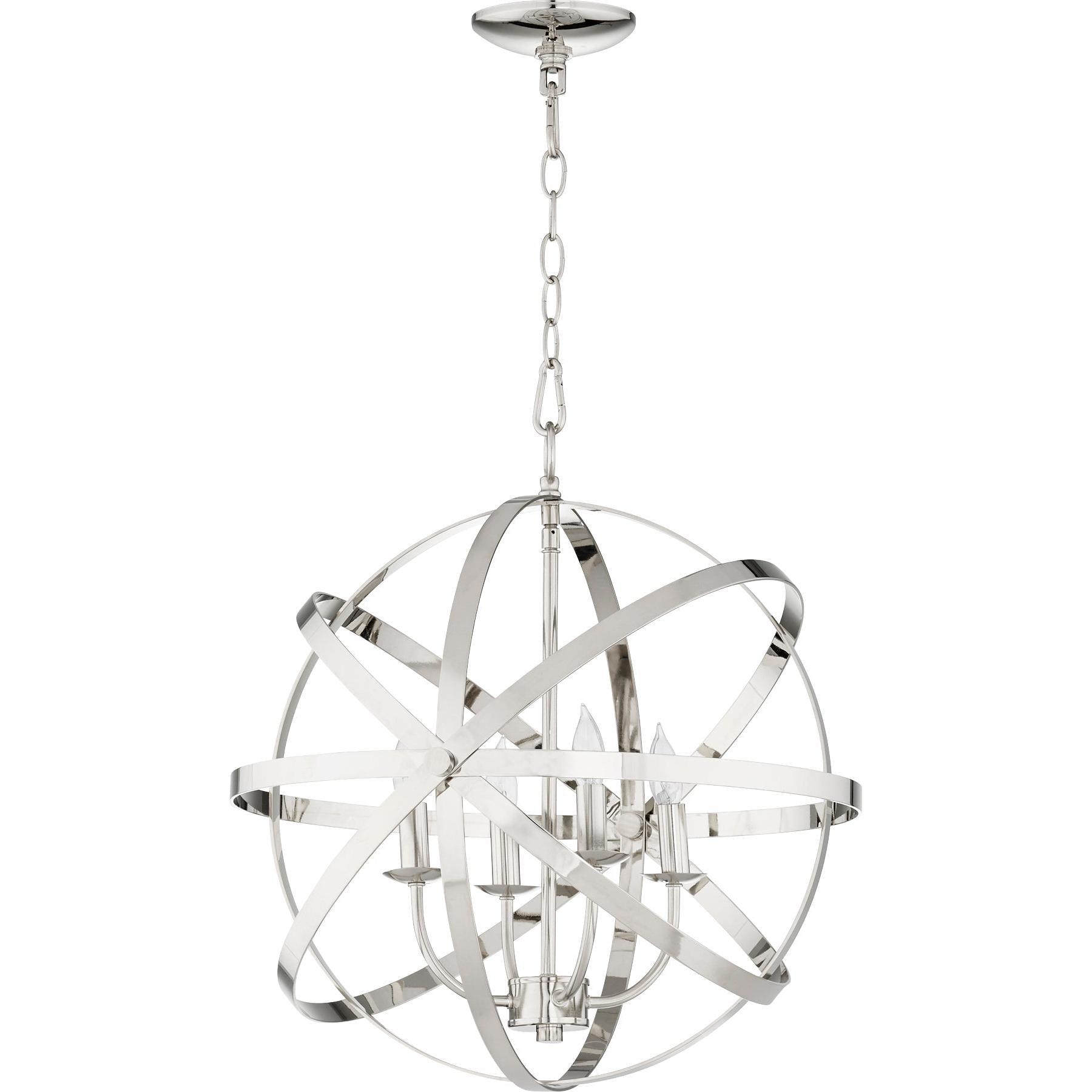 Quorum Celeste 6009-4-62 Chandelier - Polished Nickel
