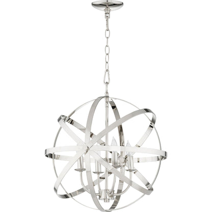 Quorum Celeste 6009-4-62 Chandelier - Polished Nickel