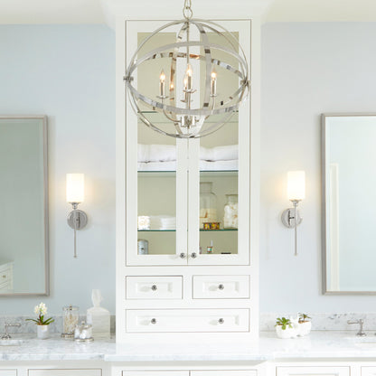 Quorum Celeste 6009-4-62 Chandelier - Polished Nickel