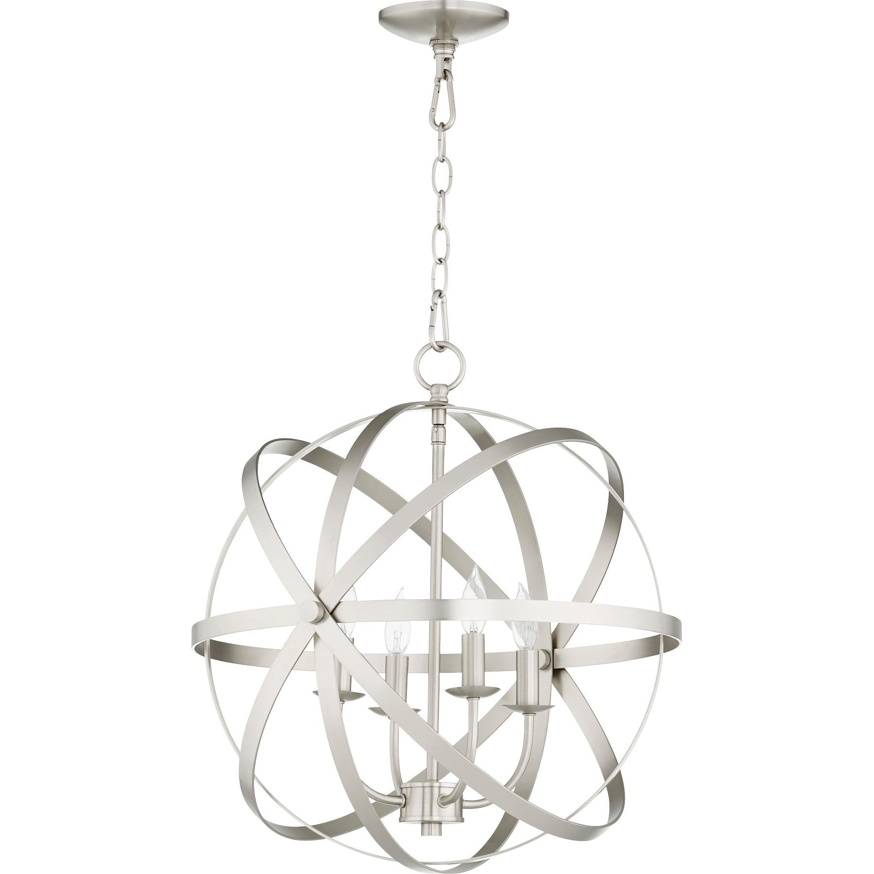 Quorum Celeste 6009-4-65 Chandelier - Satin Nickel