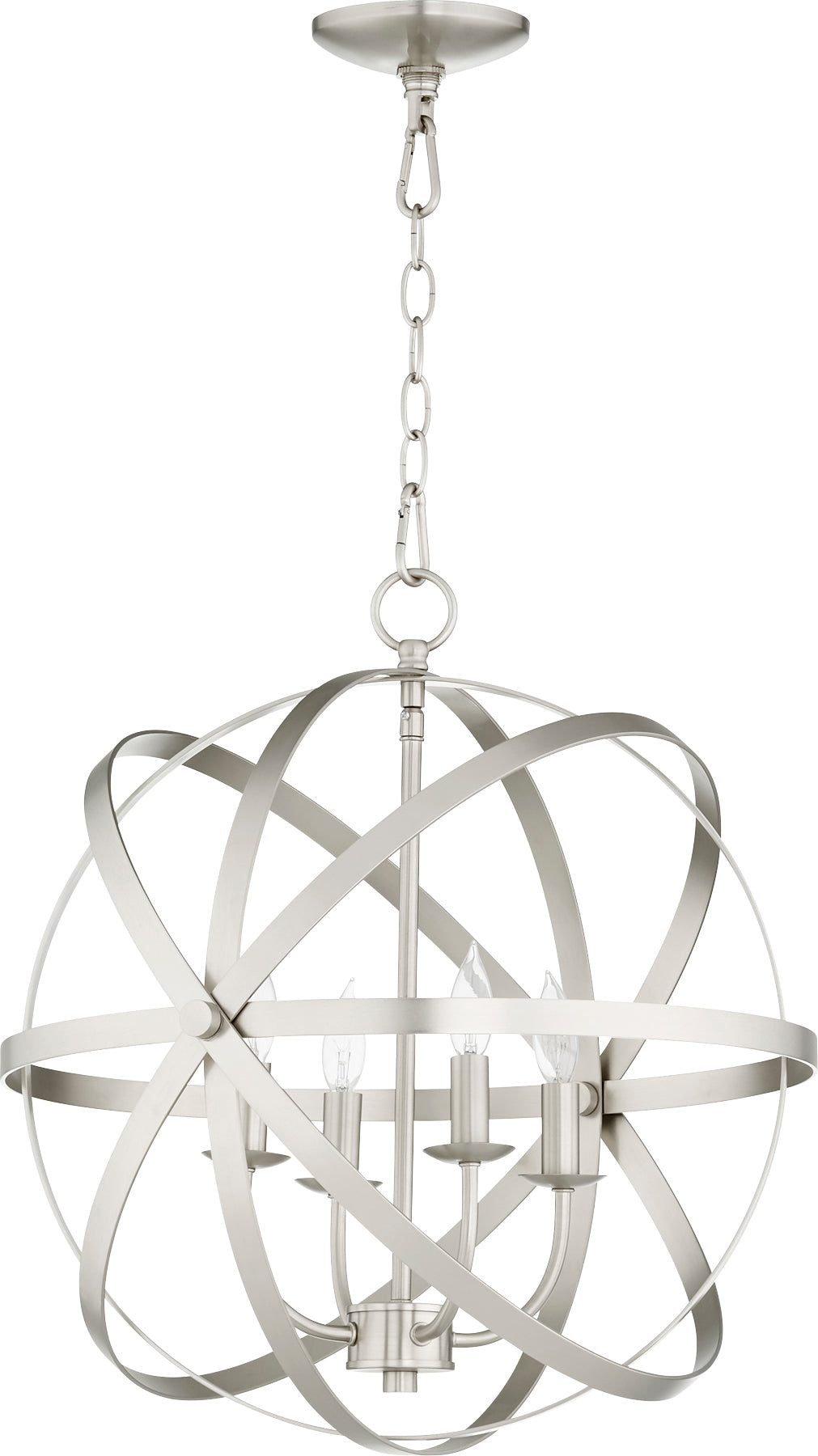 Quorum Celeste 6009-4-65 Chandelier - Satin Nickel