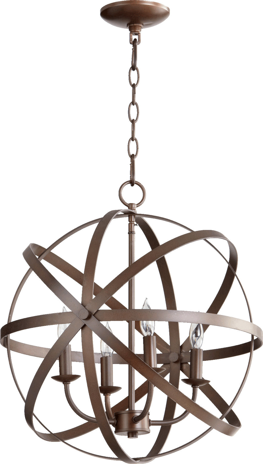 Quorum Celeste 6009-4-86 Chandelier - Oiled Bronze