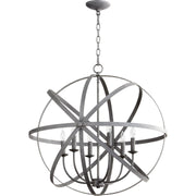 Quorum Celeste 6009-6-17 Chandelier - Zinc