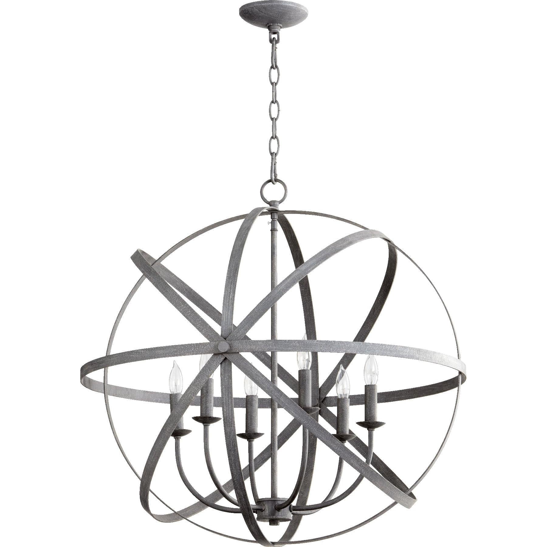 Quorum Celeste 6009-6-17 Chandelier - Zinc
