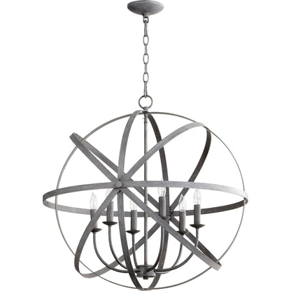 Quorum Celeste 6009-6-17 Chandelier - Zinc