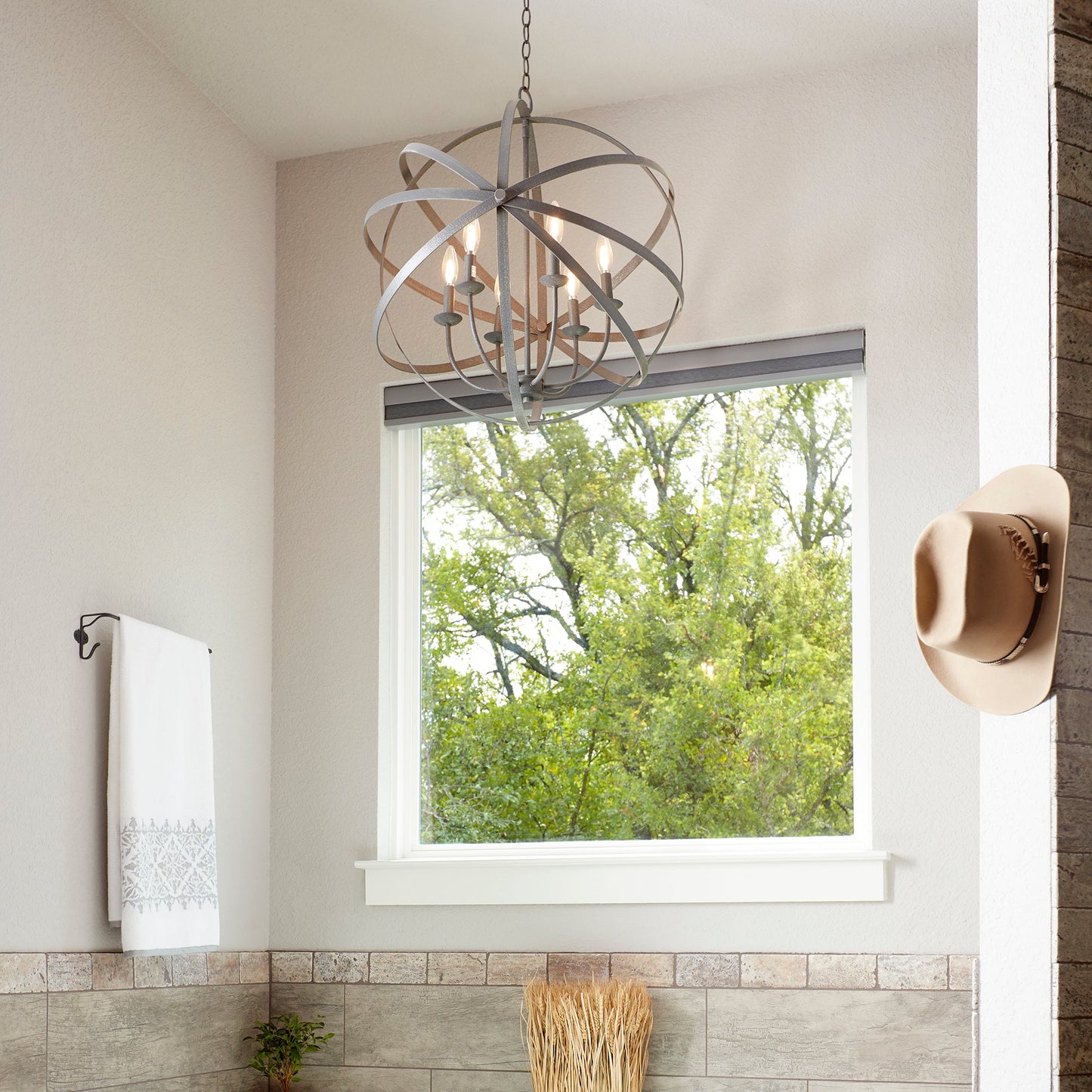 Quorum Celeste 6009-6-17 Chandelier - Zinc