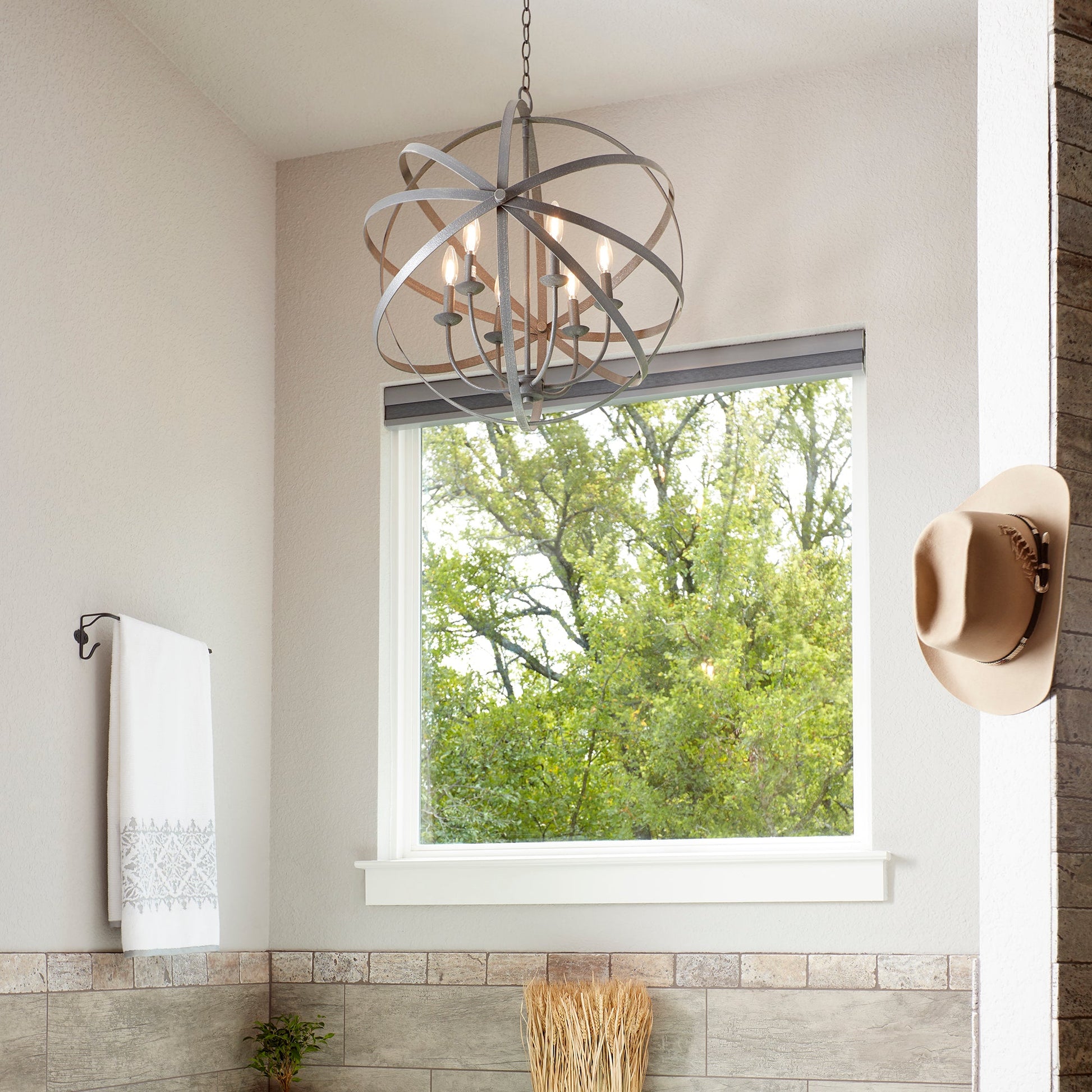 Quorum Celeste 6009-6-17 Chandelier - Zinc