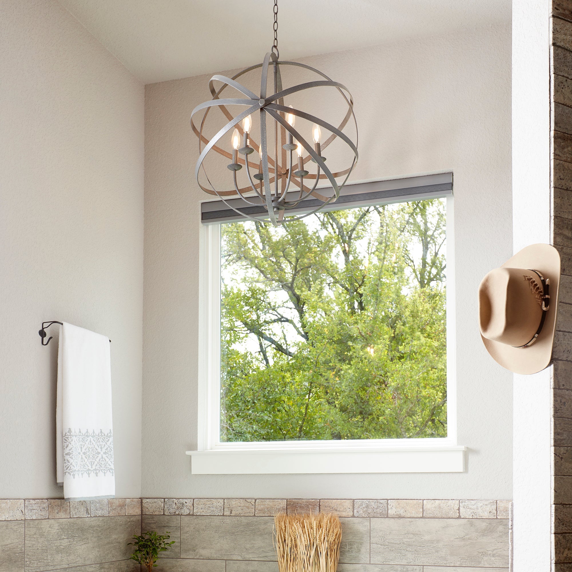Quorum Celeste 6009-6-17 Chandelier - Zinc