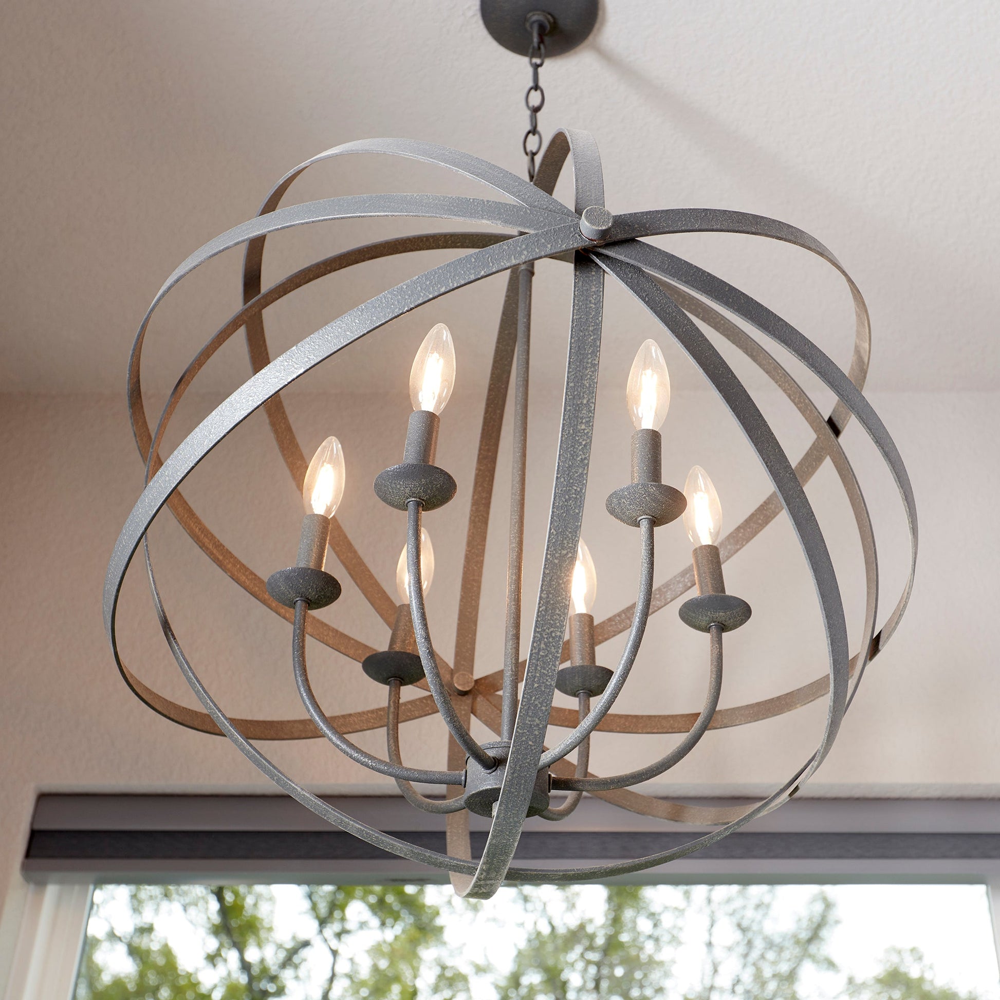Quorum Celeste 6009-6-17 Chandelier - Zinc