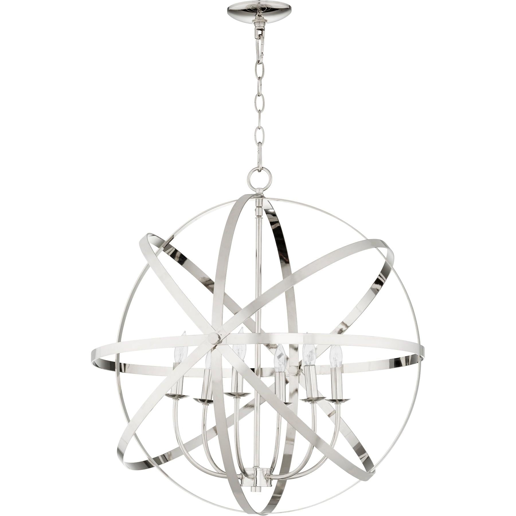 Quorum Celeste 6009-6-62 Chandelier - Polished Nickel