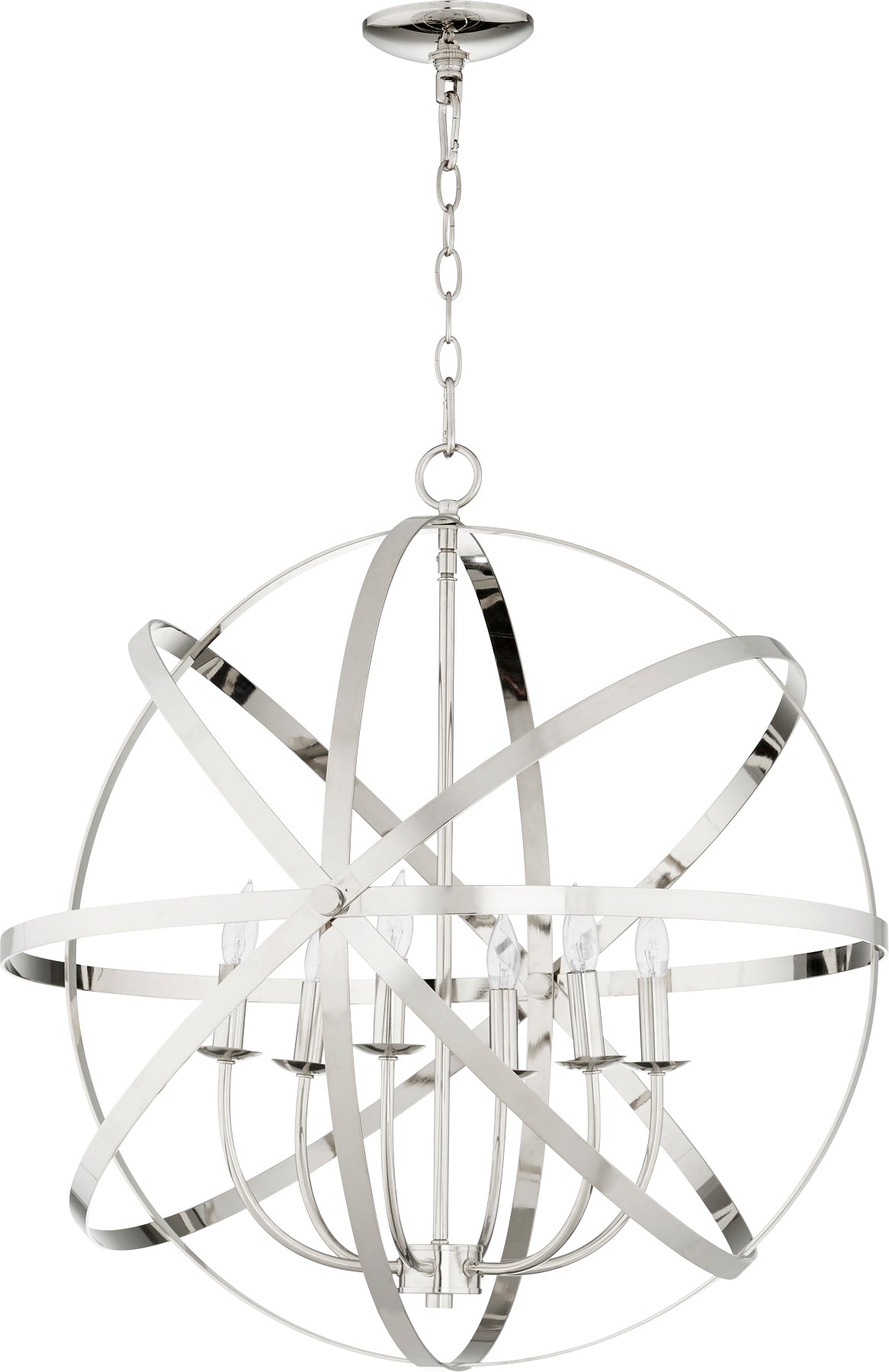 Quorum Celeste 6009-6-62 Chandelier - Polished Nickel