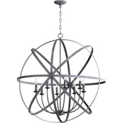 Quorum Celeste 6009-8-17 Chandelier - Zinc
