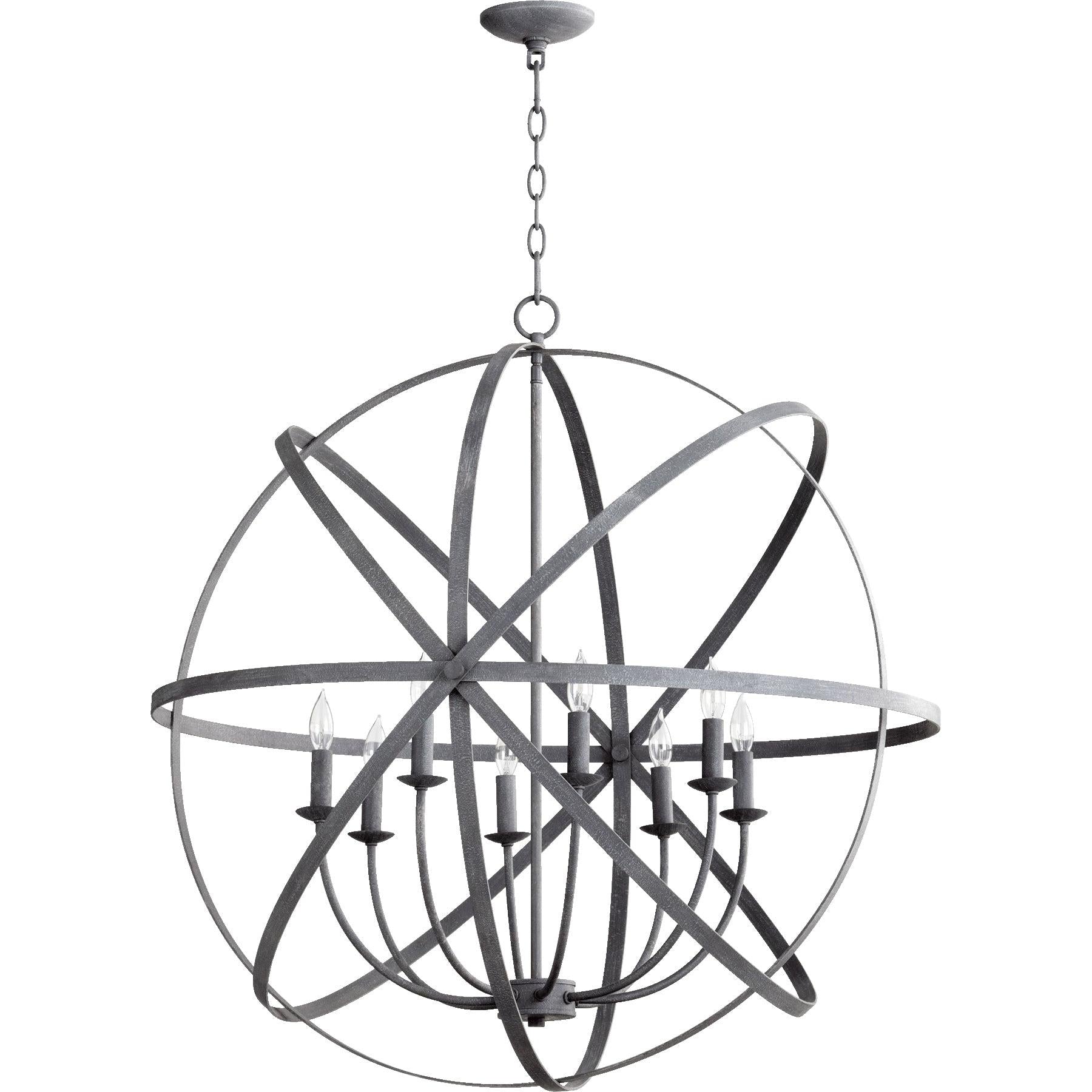 Quorum Celeste 6009-8-17 Chandelier - Zinc