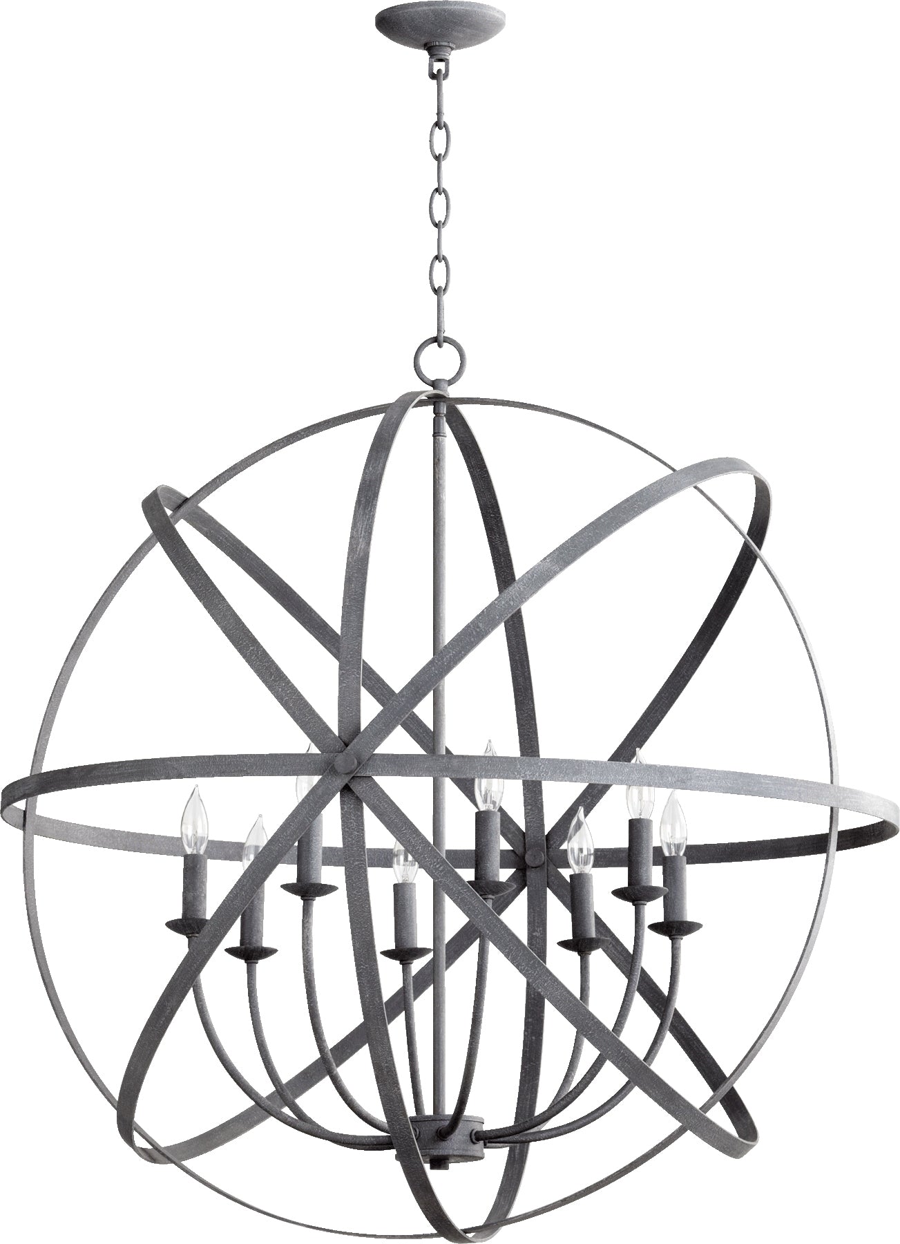 Quorum Celeste 6009-8-17 Chandelier - Zinc