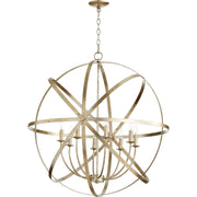 Quorum Celeste 6009-8-60 Chandelier - Aged Silver Leaf