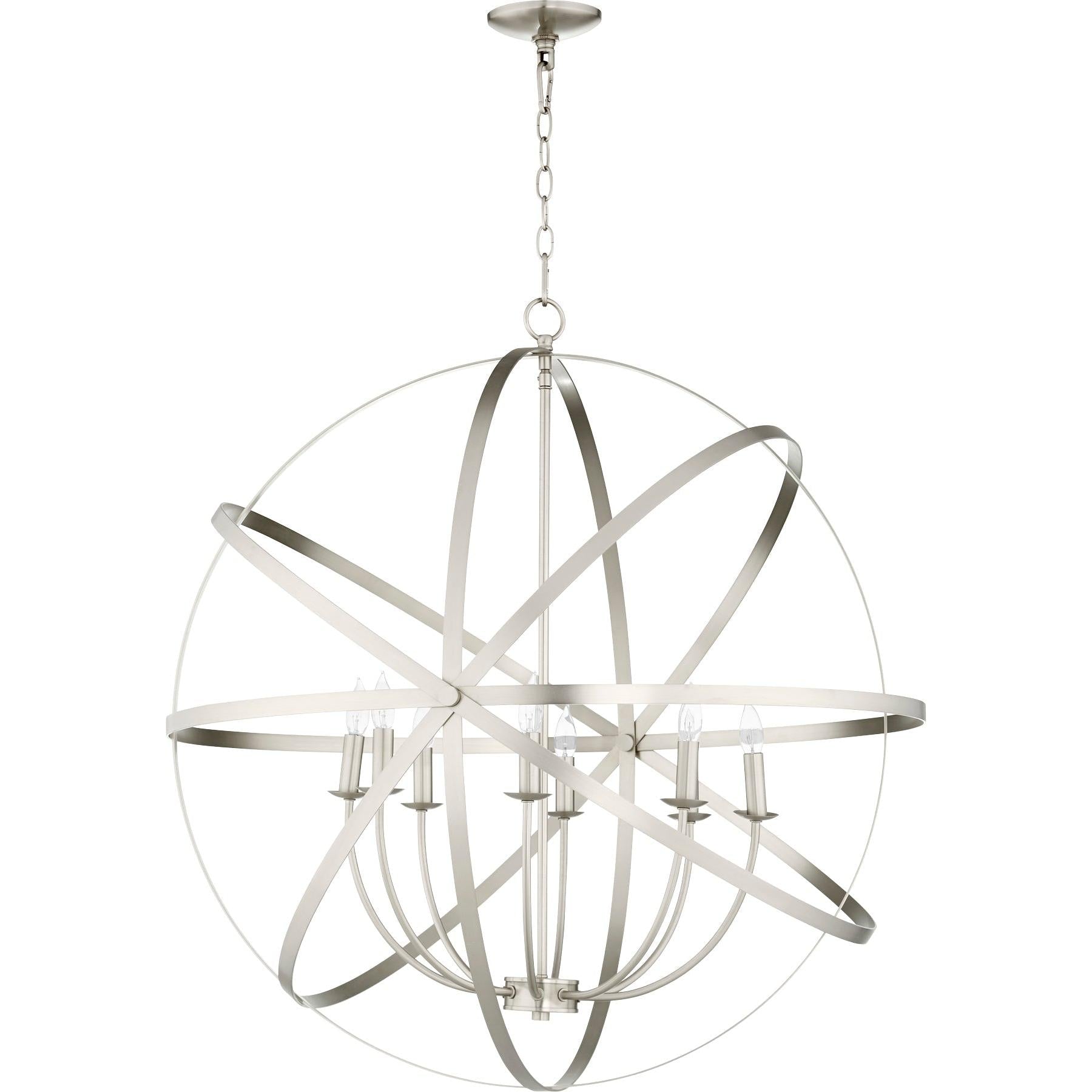 Quorum Celeste 6009-8-65 Chandelier - Satin Nickel