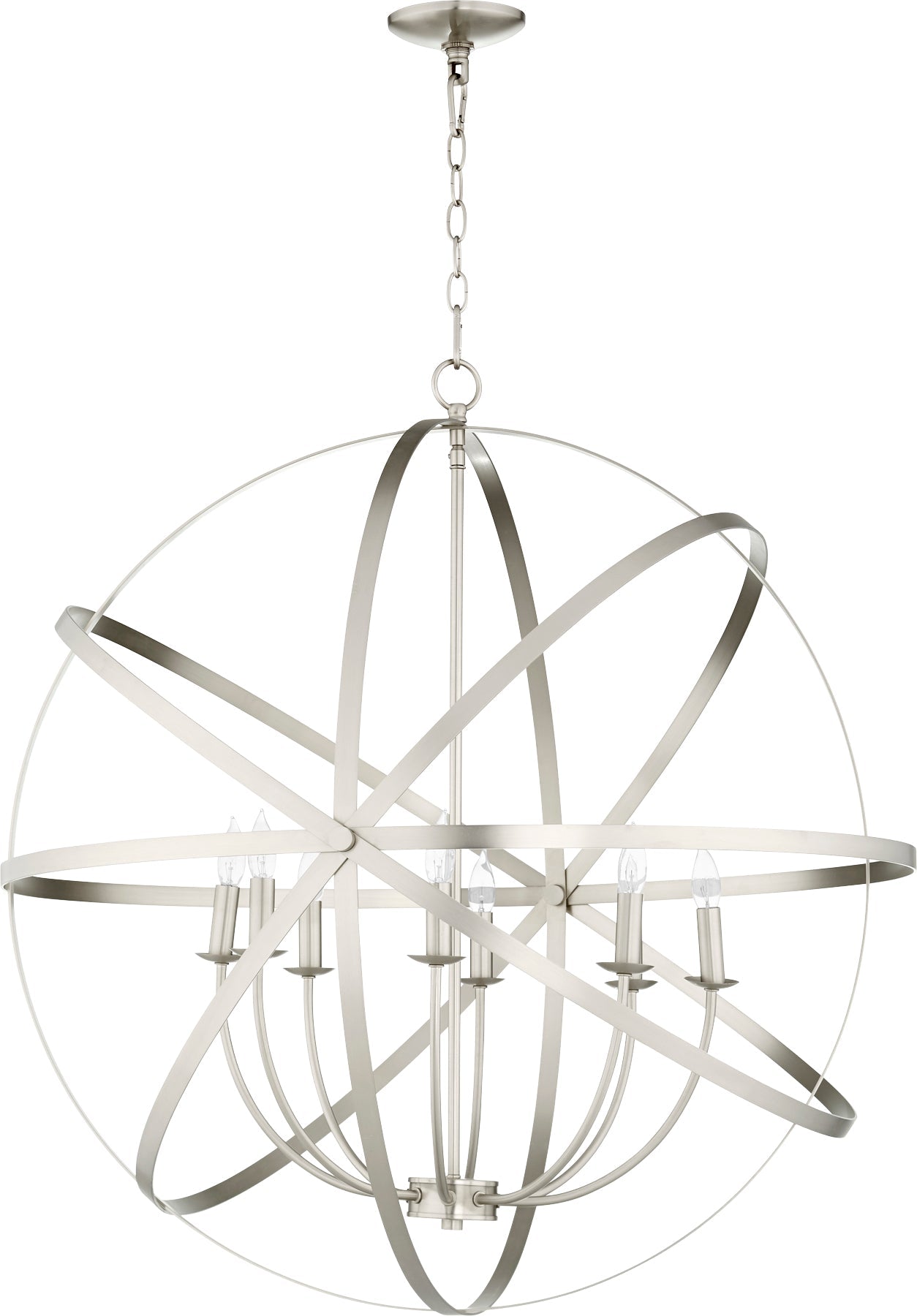 Quorum Celeste 6009-8-65 Chandelier - Satin Nickel