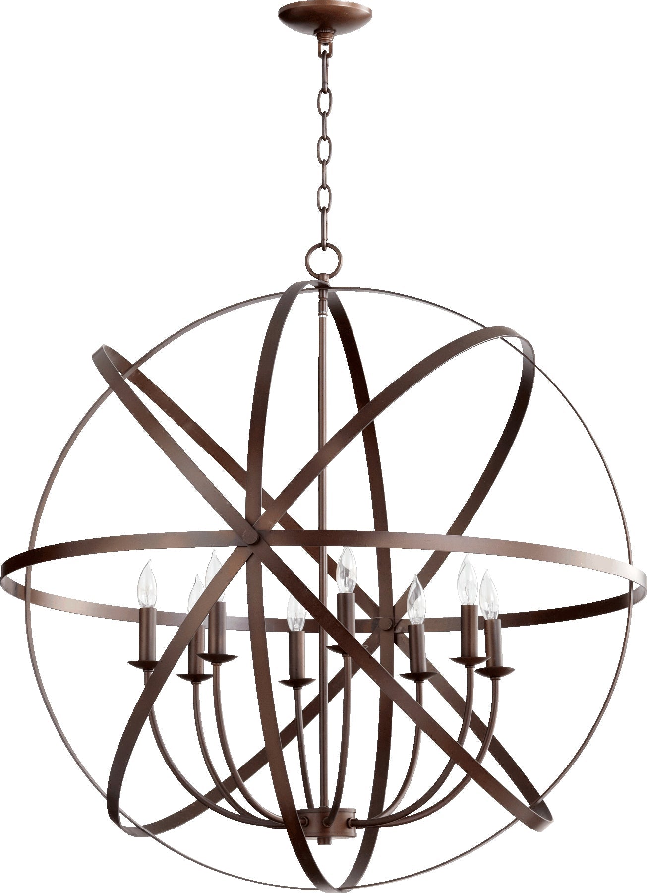 Quorum Celeste 6009-8-86 Chandelier - Oiled Bronze