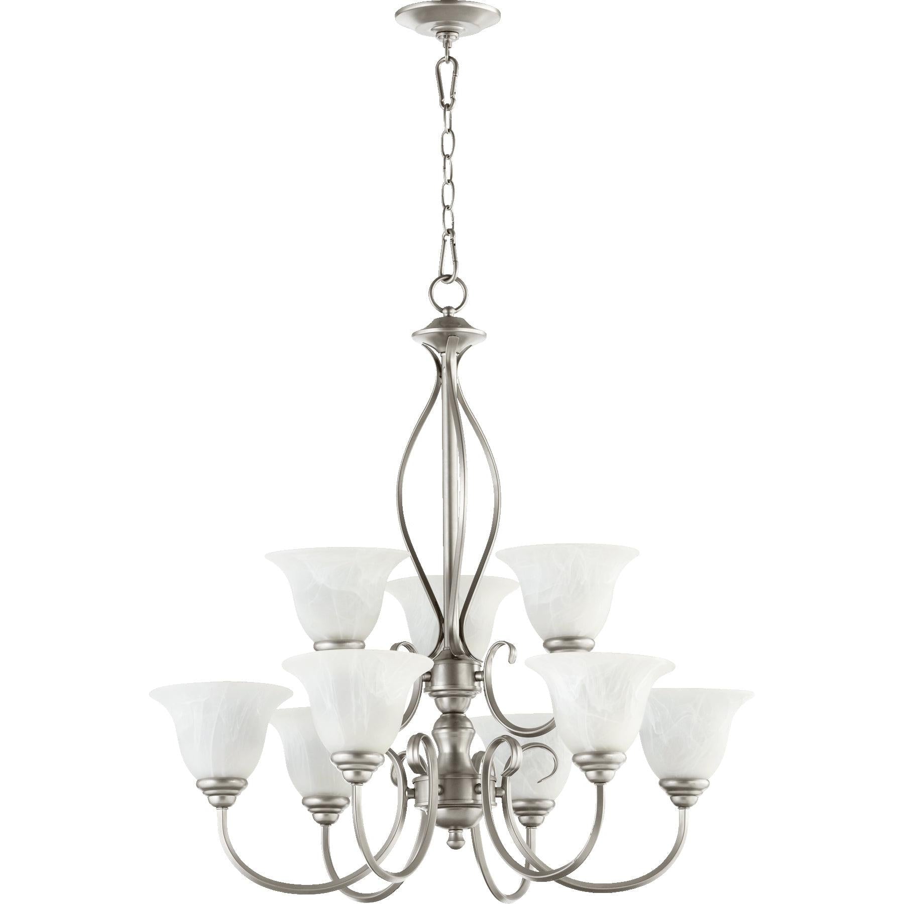Quorum Spencer 6010-9-64 Chandelier - Classic Nickel