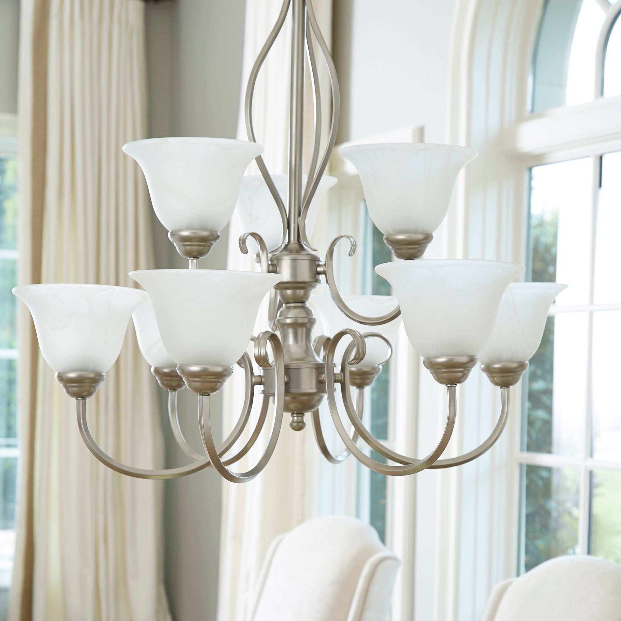 Quorum Spencer 6010-9-64 Chandelier - Classic Nickel