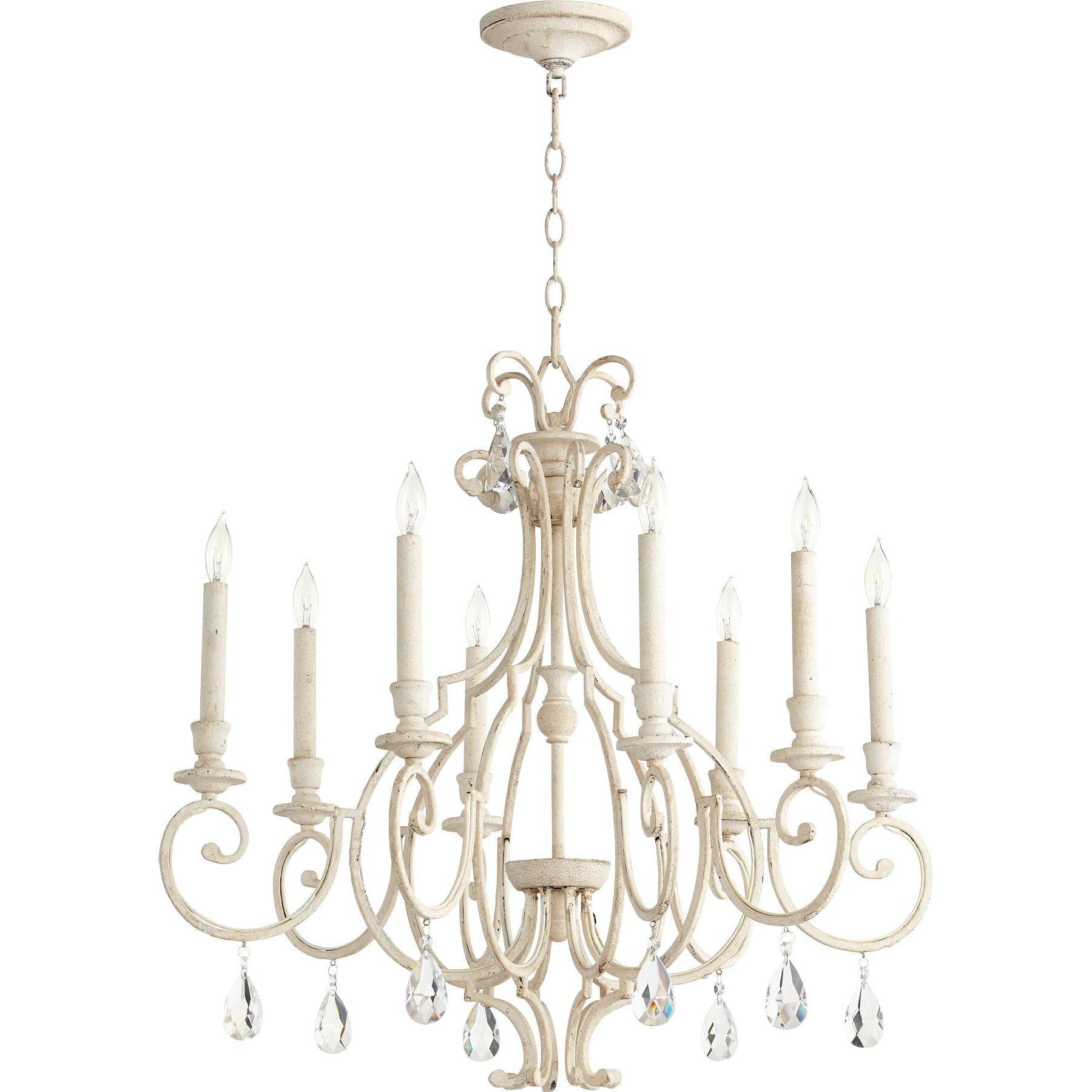 Quorum Ansley 6014-8-70 Chandelier - Persian White