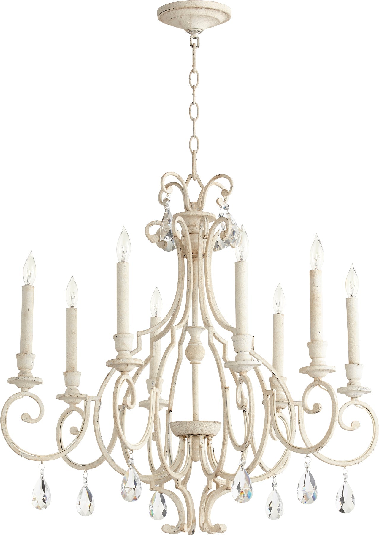 Quorum Ansley 6014-8-70 Chandelier - Persian White