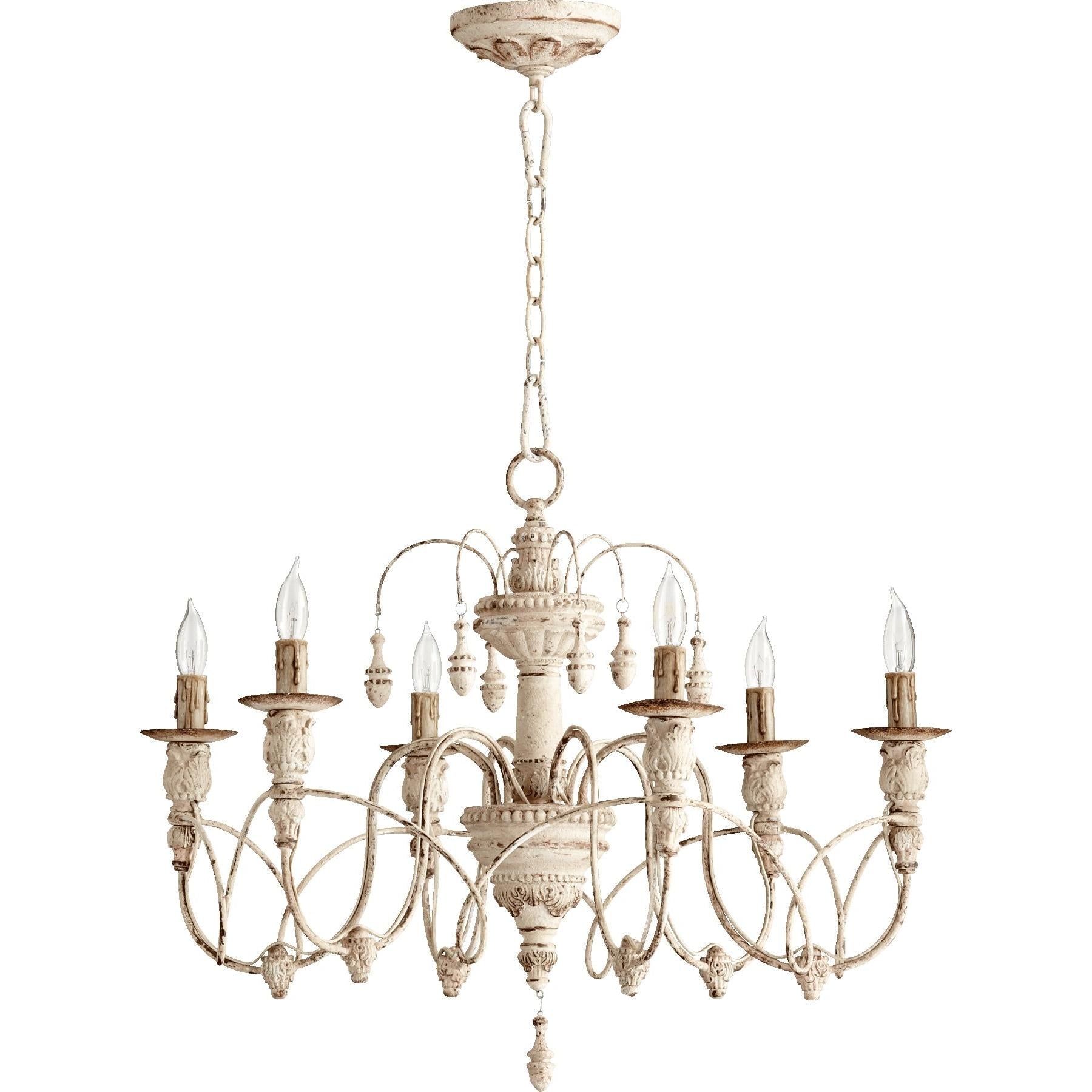 Quorum Salento 6016-6-70 Chandelier - Persian White