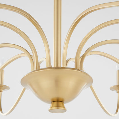 Quorum Maryse 6021-10-80 Chandelier - Aged Brass