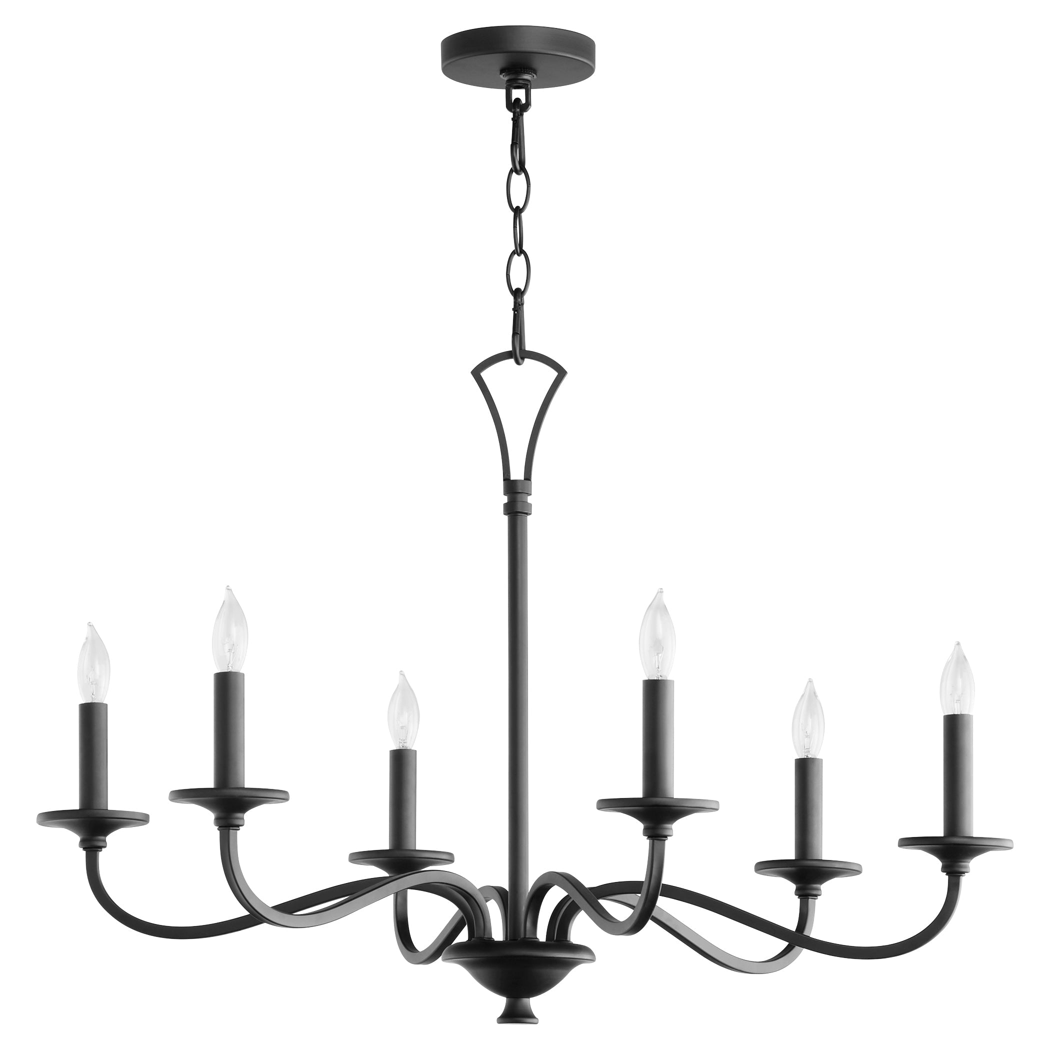 Quorum Maryse 6021-6-59 Chandelier - Matte Black