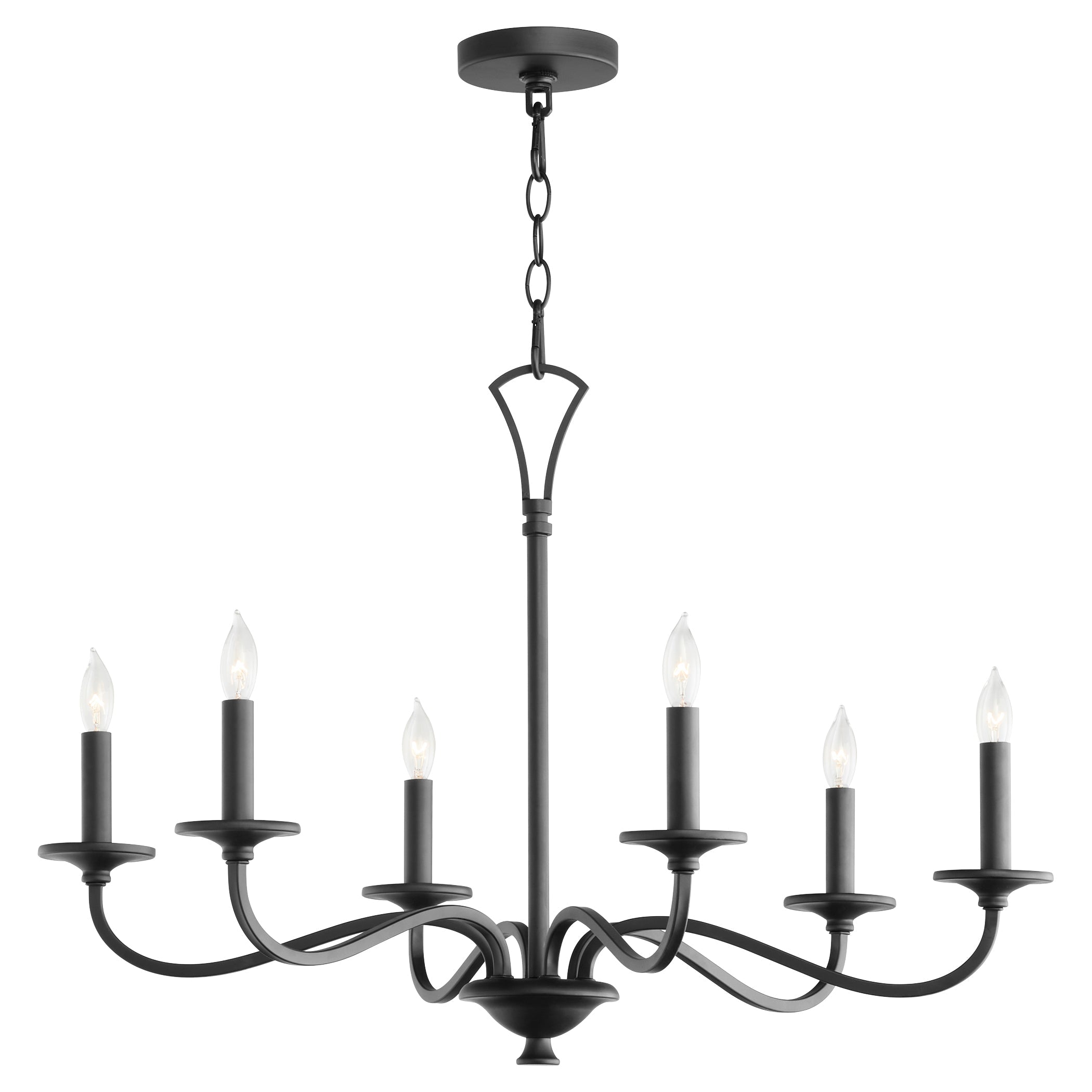 Quorum Maryse 6021-6-59 Chandelier - Matte Black