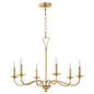 Quorum Maryse 6021-6-80 Chandelier - Aged Brass