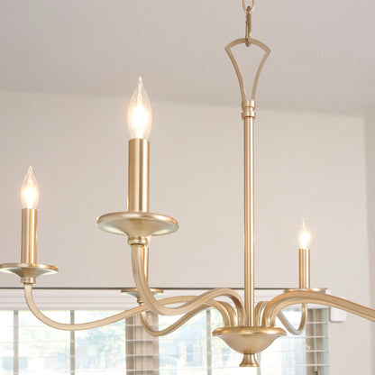 Quorum Maryse 6021-6-80 Chandelier - Aged Brass