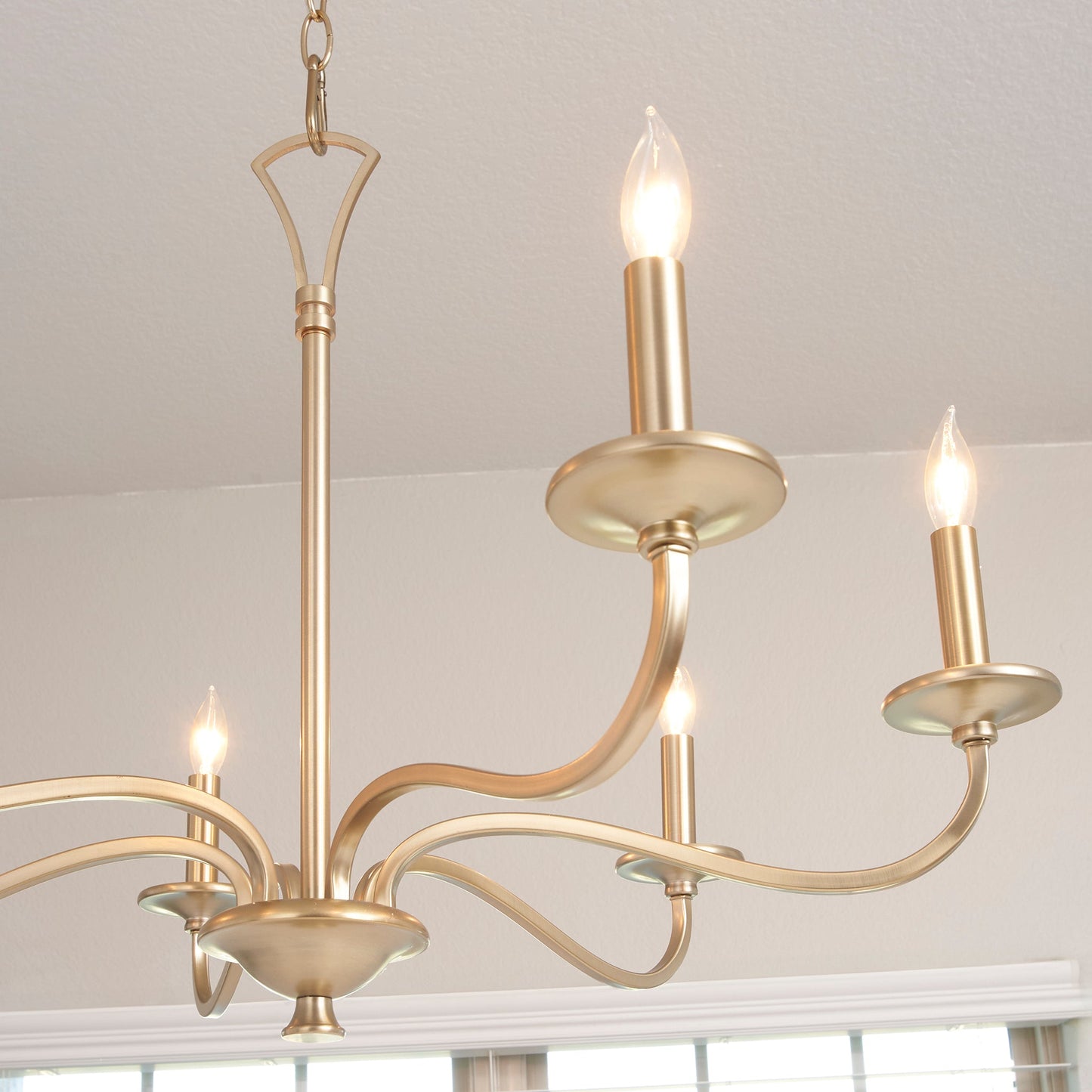 Quorum Maryse 6021-6-80 Chandelier - Aged Brass