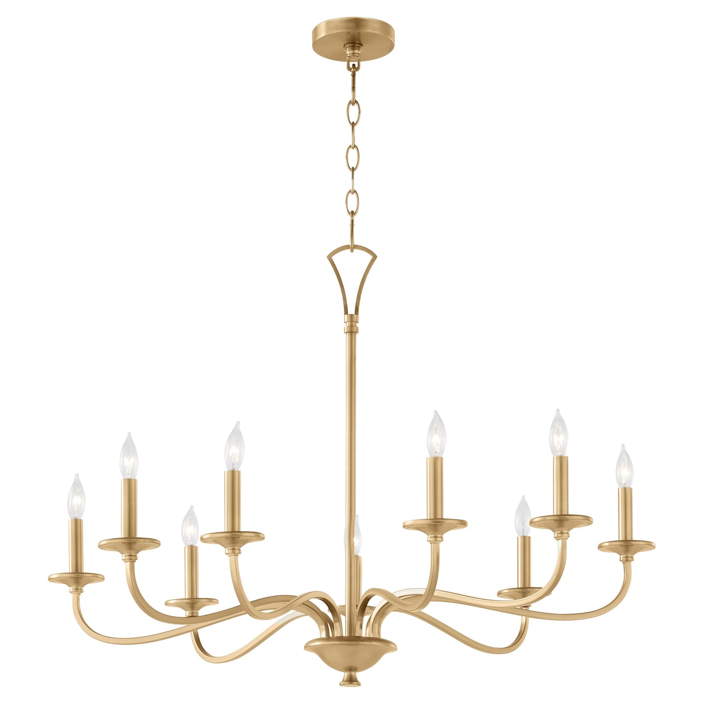 Quorum Maryse 6021-9-80 Chandelier - Aged Brass