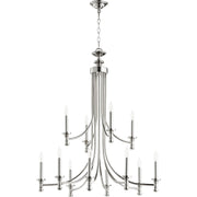 Quorum Rossington 6022-12-62 Chandelier - Polished Nickel
