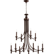 Quorum Rossington 6022-12-86 Chandelier - Oiled Bronze