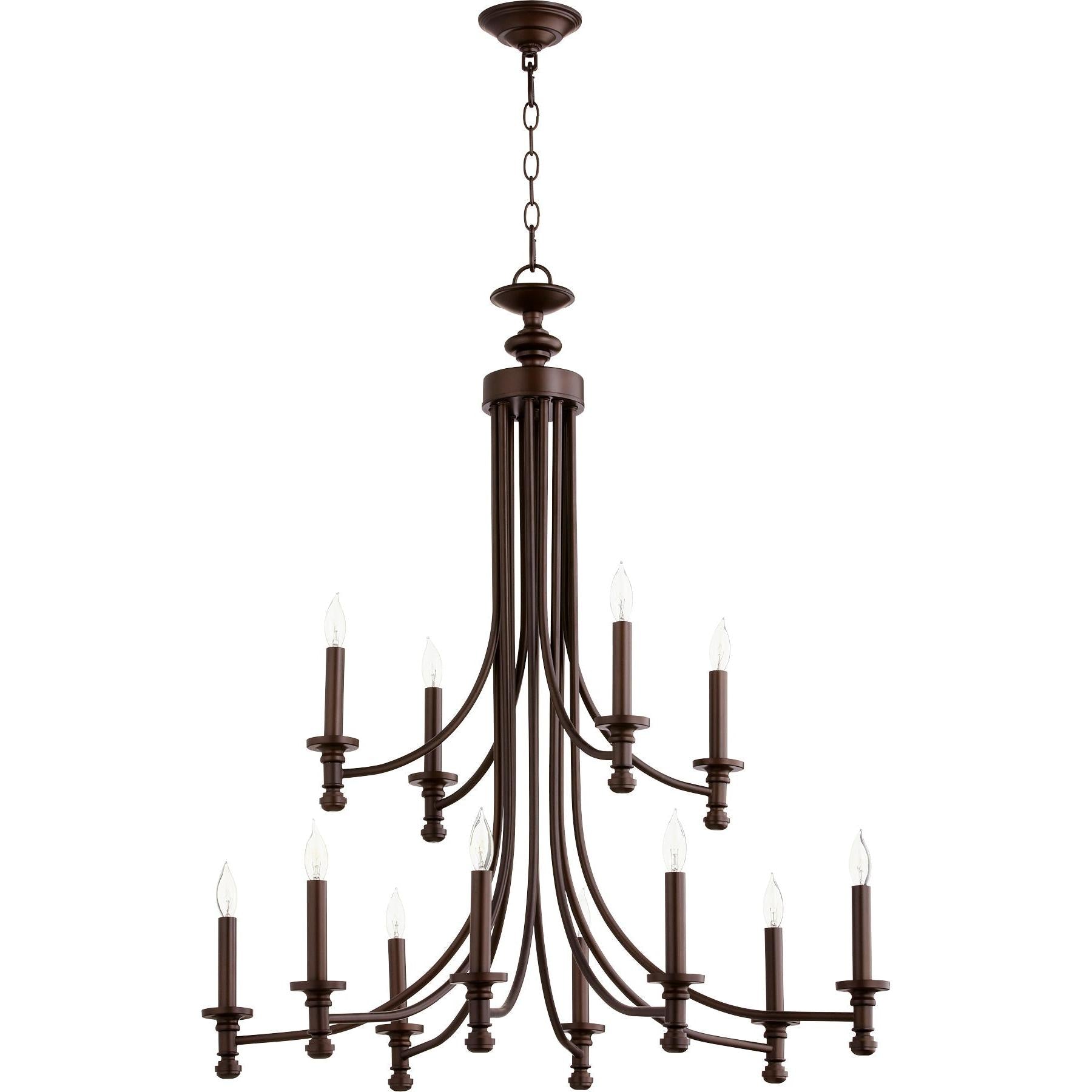Quorum Rossington 6022-12-86 Chandelier - Oiled Bronze