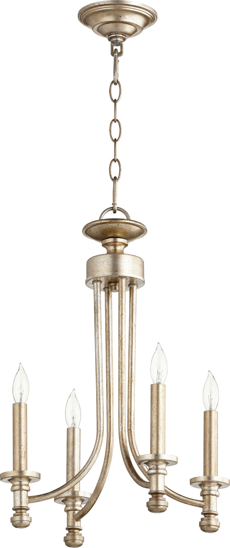 Quorum Rossington 6022-4-60 Chandelier - Aged Silver Leaf