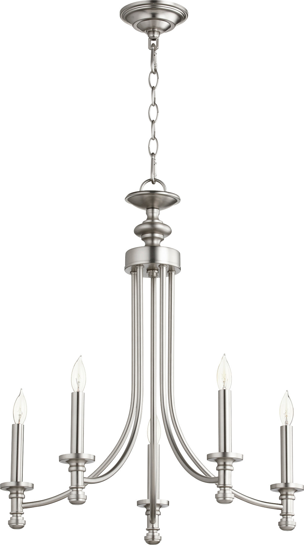 Quorum Rossington 6022-5-65 Chandelier - Satin Nickel