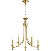 Quorum Rossington 6022-5-80 Chandelier - Aged Brass