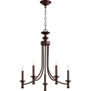 Quorum Rossington 6022-5-86 Chandelier - Oiled Bronze