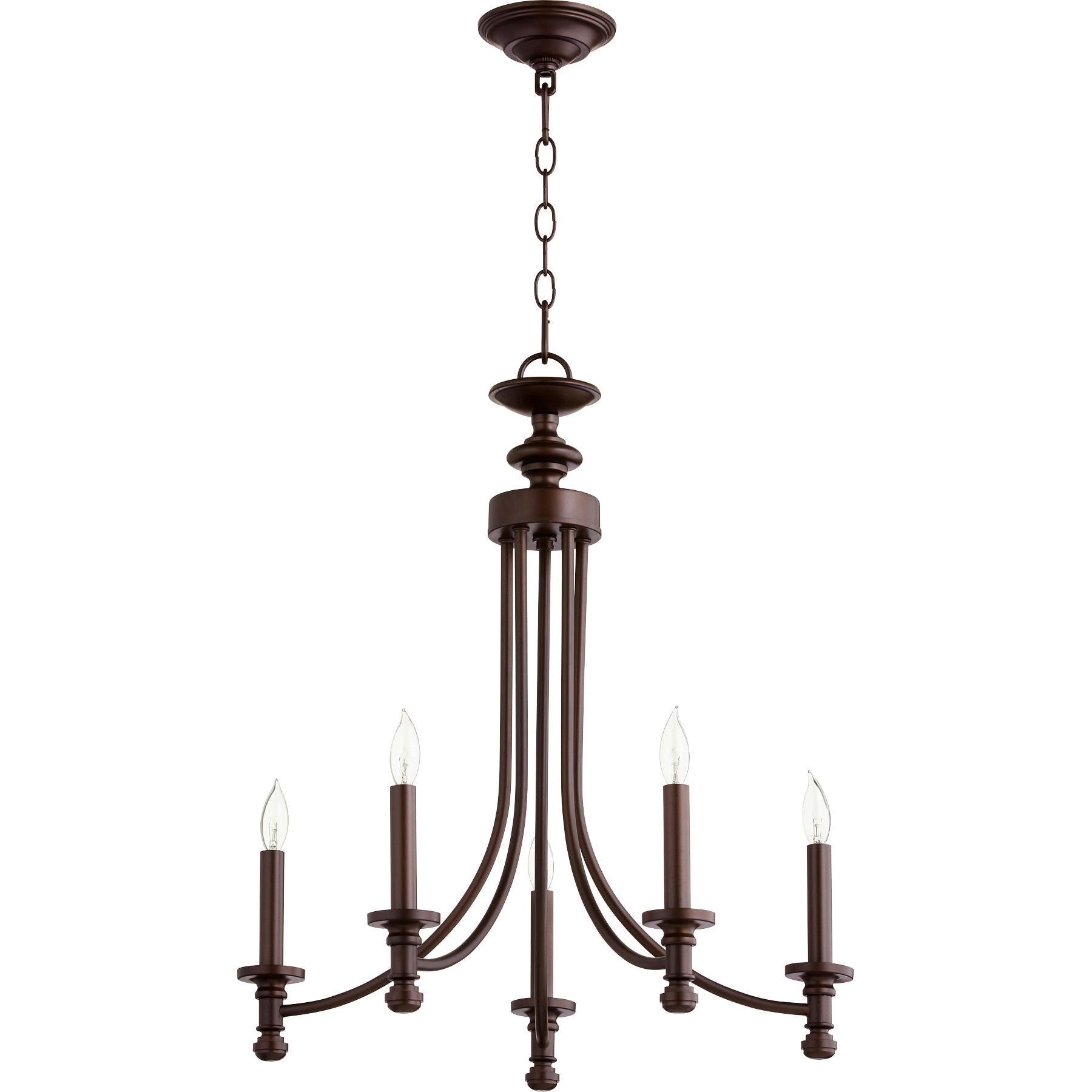 Quorum Rossington 6022-5-86 Chandelier - Oiled Bronze