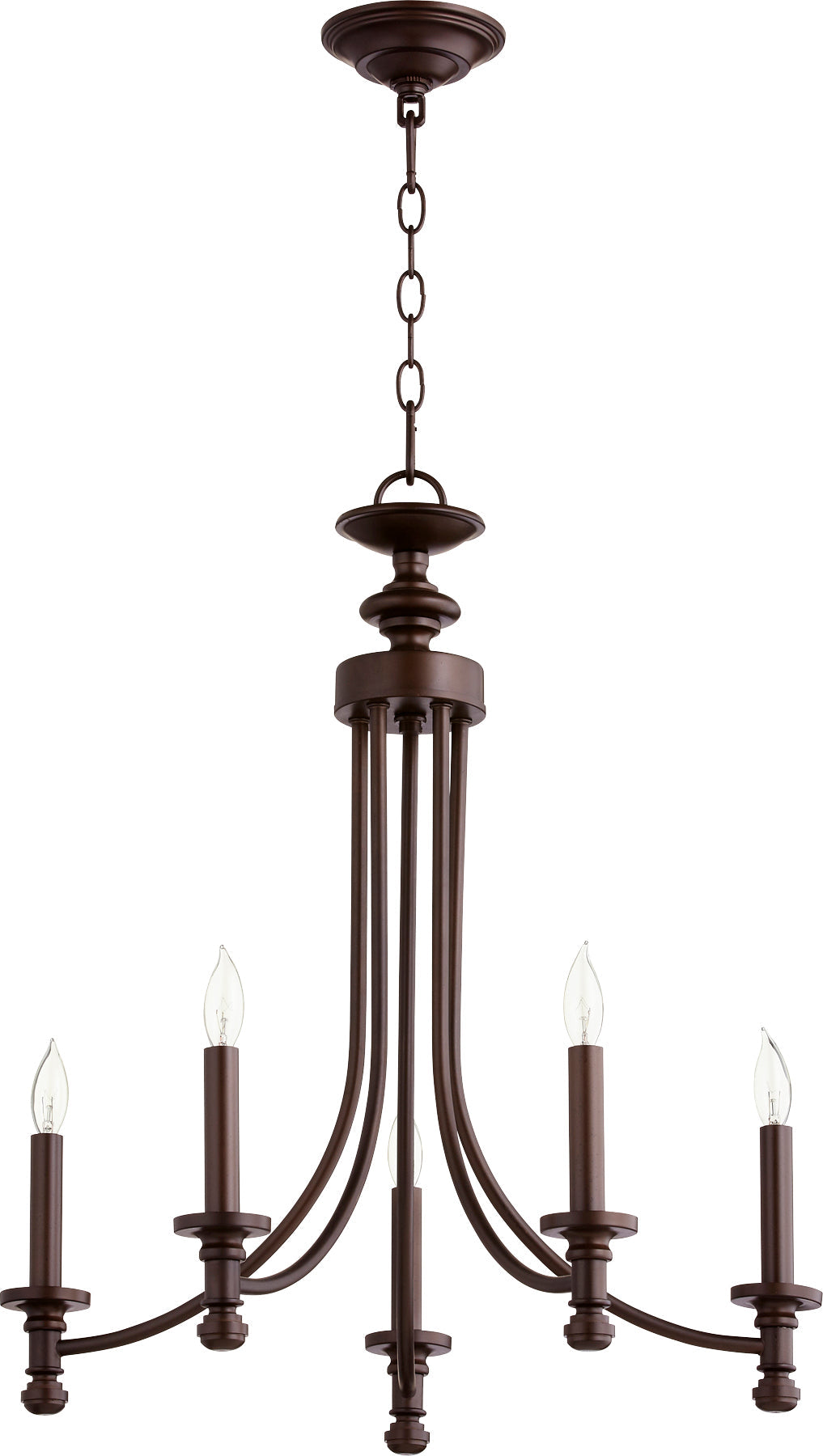 Quorum Rossington 6022-5-86 Chandelier - Oiled Bronze