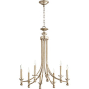 Quorum Rossington 6022-8-60 Chandelier - Aged Silver Leaf