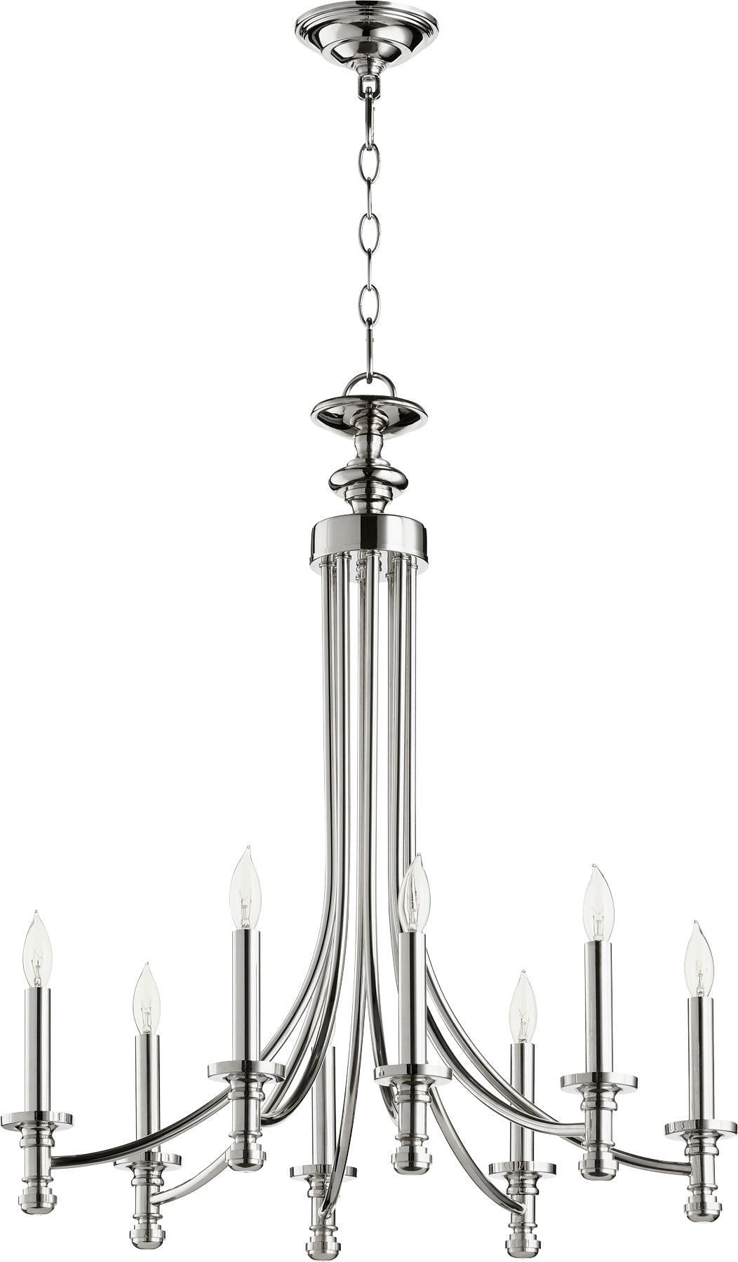 Quorum Rossington 6022-8-62 Chandelier - Polished Nickel