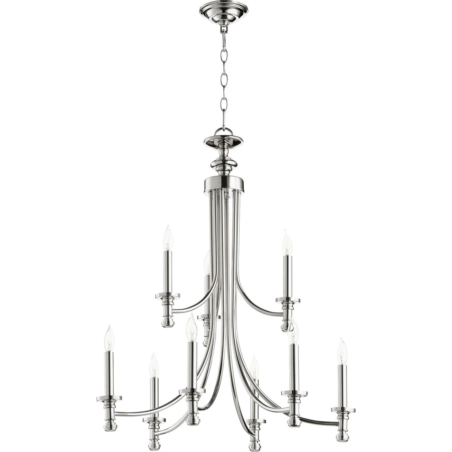Quorum Rossington 6022-9-162 Chandelier - Polished Nickel