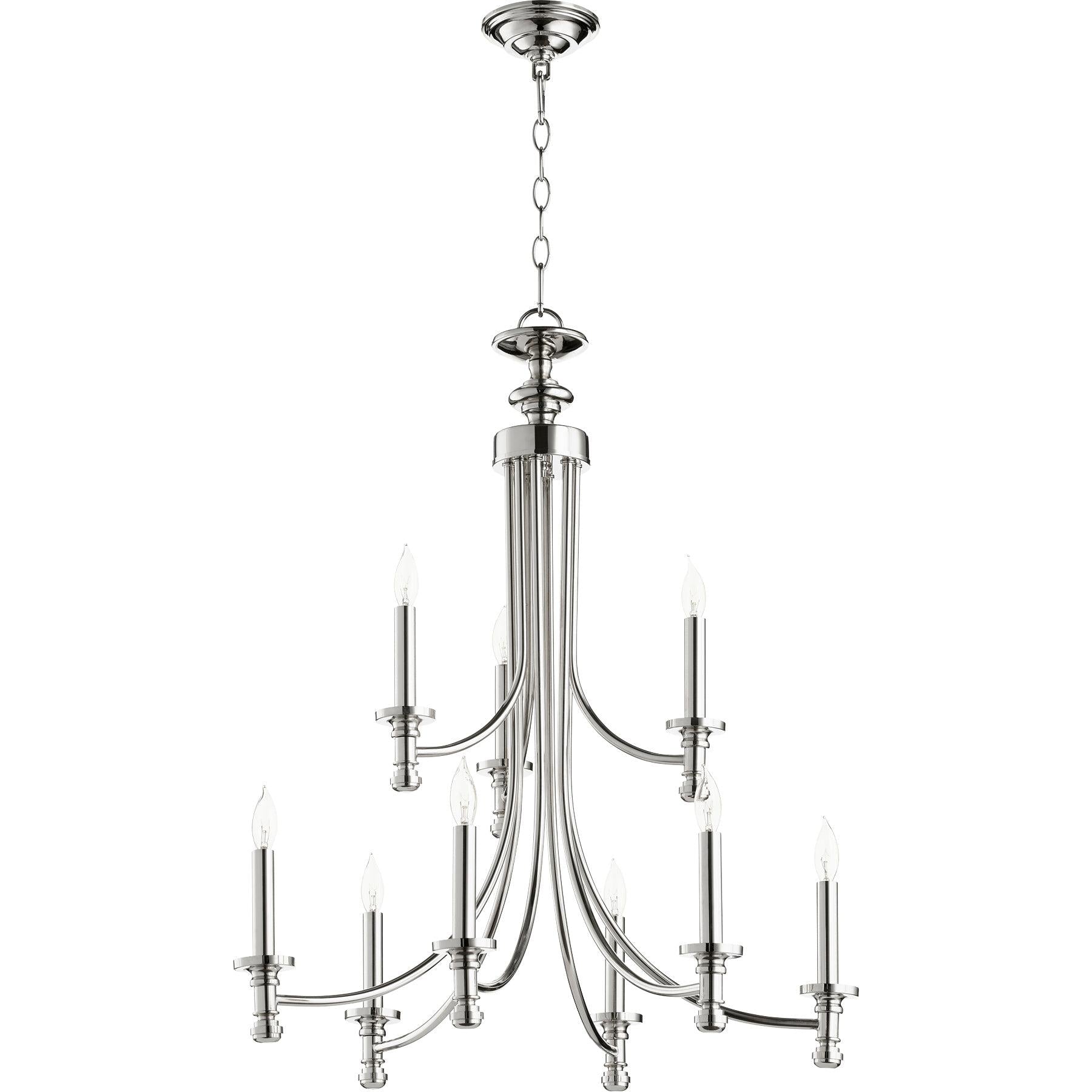 Quorum Rossington 6022-9-162 Chandelier - Polished Nickel