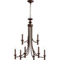 Quorum Rossington 6022-9-186 Chandelier - Oiled Bronze