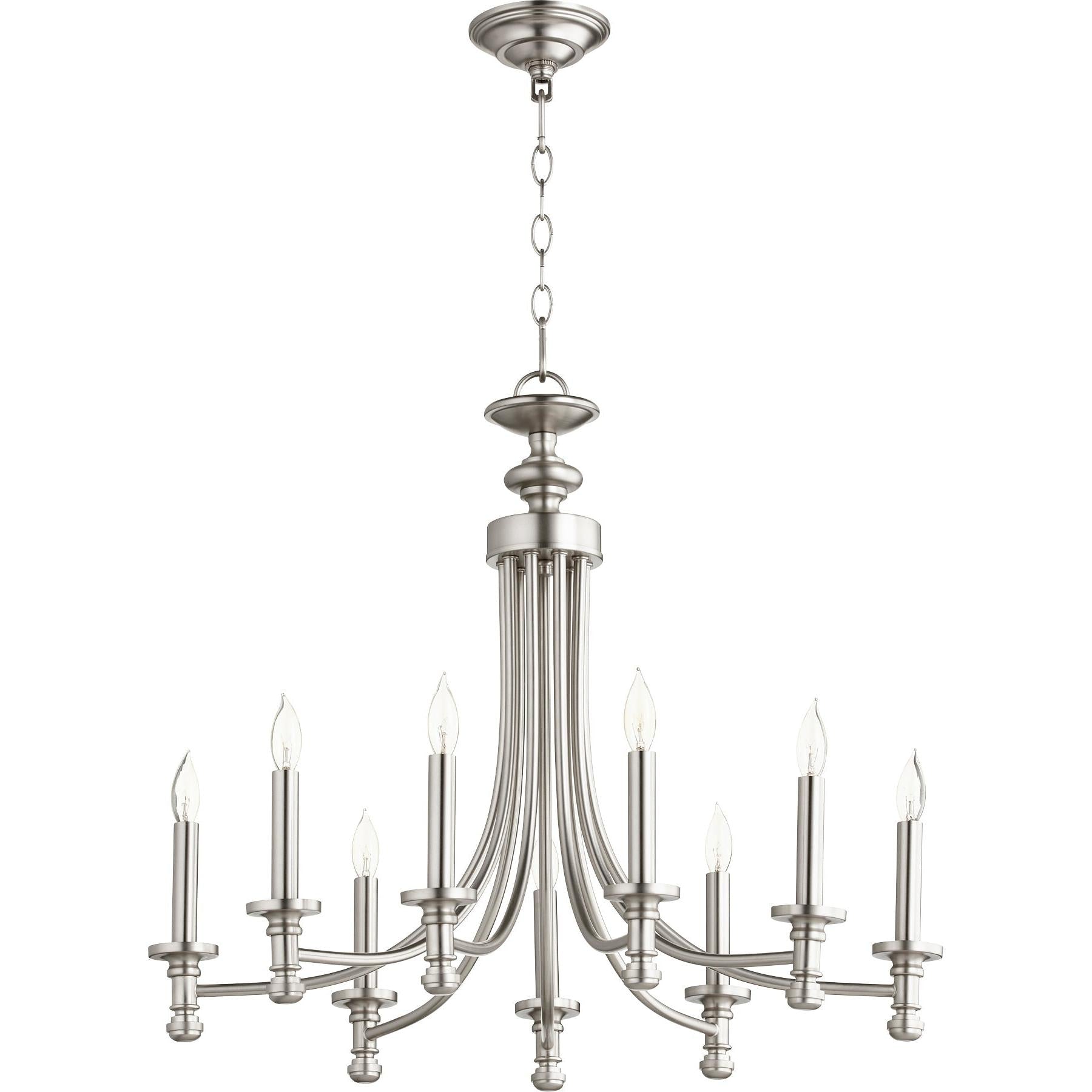 Quorum Rossington 6022-9-65 Chandelier - Satin Nickel